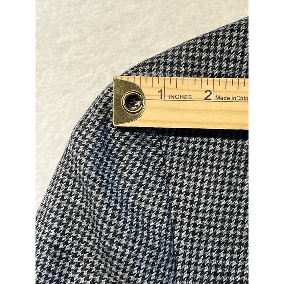 Jos A Bank 1905 48R Slim Gray Black Houndstooth Flannel Unstructured Blazer - Picture 10 of 16